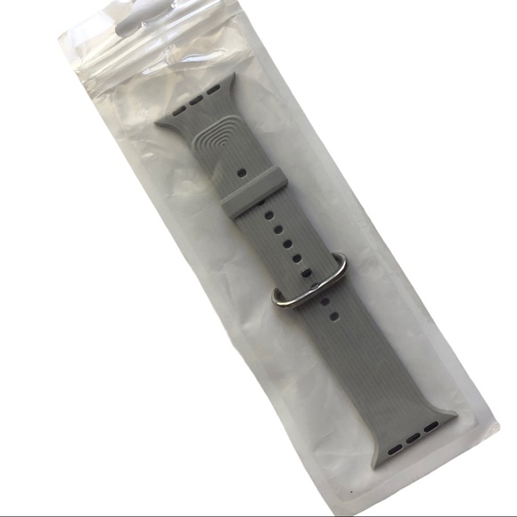 5/$20 GRAY Silicone Band Apple Watch 44/45/49mm M/L Buckle - Picture 7 of 8